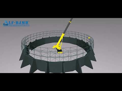 Installation of dome space frame