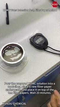 HPMC Water Retention Test, Filter Paper Method