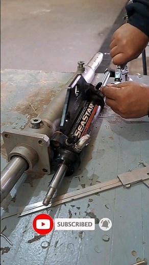 steering cylinder yamaha outboard test the function #mechanics #tutorial #youtube #boat #shorts #s