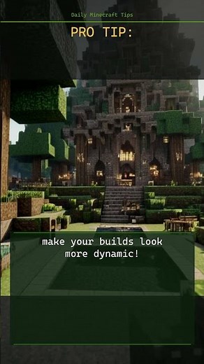 Minecraft tip: make your builds look more dynamic! 🏗️