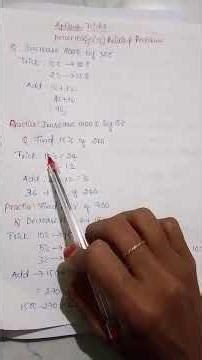 Aptitude tricks: percentage related problems