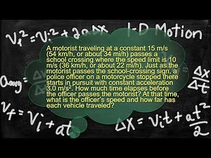 Physics Problems - 1-D Motion - Solving Motion with Constant Acceleration Problems 2