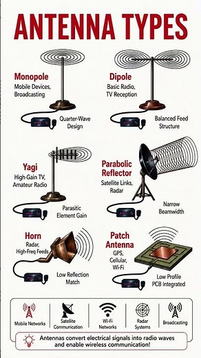 Different Types of Antennas Explained 📡 | RF & Wireless Engineering Basics
