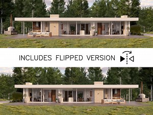 Horizon House Plans – Mid-century Modern Architectural Design – 4 Bedroom 2.5 Bath, 2081 SQFT - Etsy