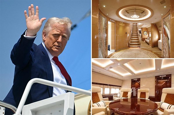 See inside Trump’s lavish new Air Force One complete with gold walls and opulent furnishings