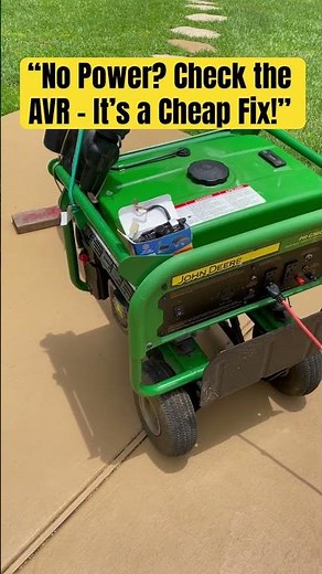 John Deere Generator not producing power? Check your AVR for a cheap fix! #diy #generator #fyp