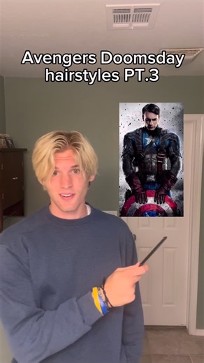 Hudson Rein on Instagram: "Avengers Doomsday hairstyles part 3! #hair #hairstyle #avengersdoomsday #captainamerica #vlog"