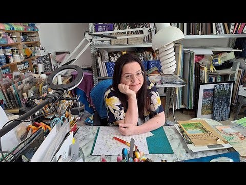 Art Journal Pages - Paper Scraps And Stencils