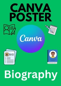 Biography Research Poster in Canva - Digital Literacy 5th - 9th Grade