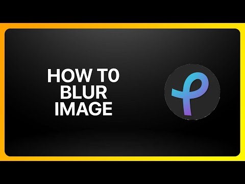 How To Blur Image In Pixlr Tutorial