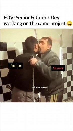 😅Senior Vs Junior developer #memes #shortsfeed #ytshorts #comedy #developer #trending #shorts