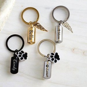 Dog Ashes Keepsake Keychain,pet Urns Keychain for Dogs,personalized Cremation Keyrings Urn,pet Memorial Dog Paw Keychain,pet Ashes Keepsake - Etsy