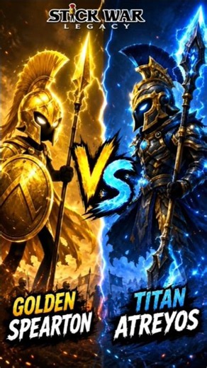 GOLDEN SPEARTON VS TITAN ATREYOS IN STICK WAR LEGACY#stickwarlegacy