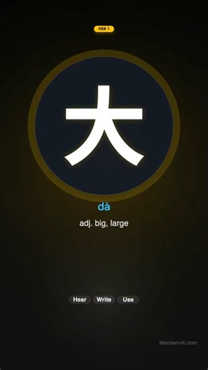 New HSK 3.0 Level 1 word 大