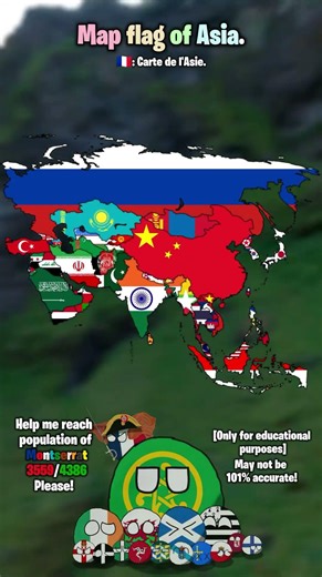 Map flag of Asia. #mapflag
