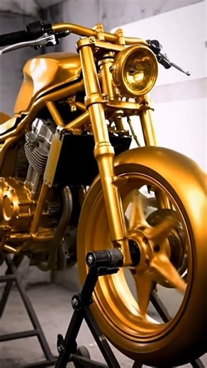 Excellent Full Golden Makeover ✨ Complete Motorcycle Body Coloring & Engine Start Test!