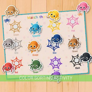 Color Sorting Activity for Kids, Colorful Printables for Toddlers, Preschool Curriculum, Toddler Activities - Etsy