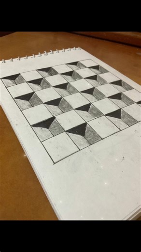 3D Cube Optical Illusion Art | #youtubeshorts #art #shorts #shortfeeds #3d