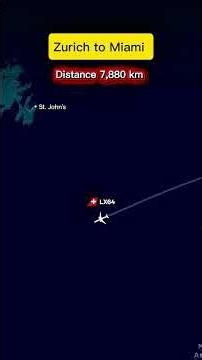 How Long is the Zurich to Miami Flight? (LX64 Route Map)