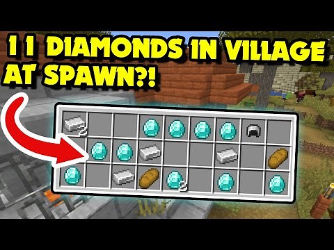 11 DIAMONDS In Village at Spawn Seed (Minecraft Seed Showcase)