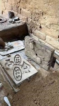 "Aluminum Sand Casting Process | Brick Number Stamping Making" #youtube #youtubeshorts #viralshorts