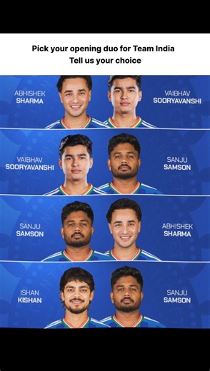 Pick your opening duo for Team India #ipl