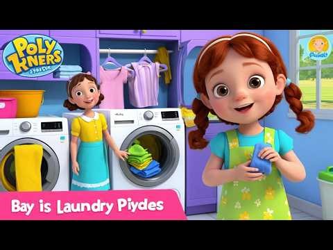 Little Polly Flinders | Laundry Day Adventure Kids Nursery Rhyme