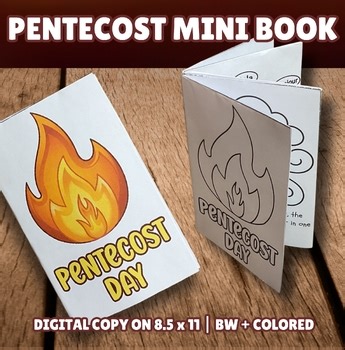 Pentecost Bible Story Mini Coloring Book Craft Holy Spirit Lesson Sunday School
