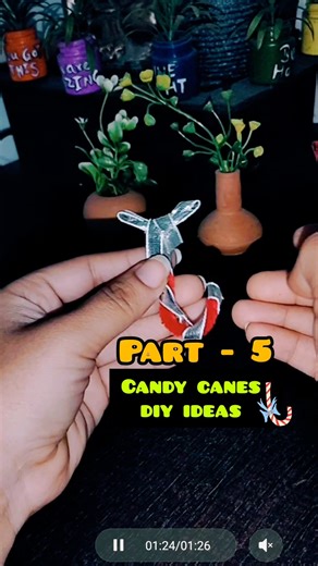 Diy candy cane decorations part-5 #christmas #handmade #bugetfriendly #shortsfeed @PramilachauhanPC07