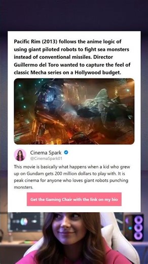 Pacific Rim 2013 follows the anime logic of using giant piloted robots to fight sea monsters instead