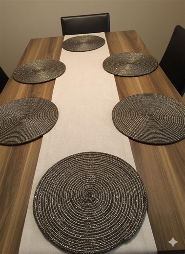 Handmade Woven Round Placemats Set of 6, Grey Circular Table Mats for Dining Room Decor, Modern Kitchen Gift Ideas - Etsy