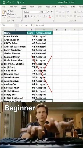 How to use accept and reject symbols in Excel ‼️