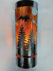 Rustic Wall Sconce Light, Lighting Fixture for Cabin, Log House, Farmhouse, Pines - Etsy