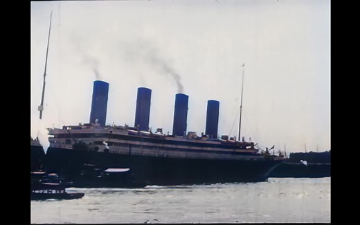 RMS奥林匹克号自1908年建造至1935年(彩色修复)