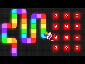 Number Snake Eat 1 to 100 Blocks in Mario Maze Level Up | Game Animation