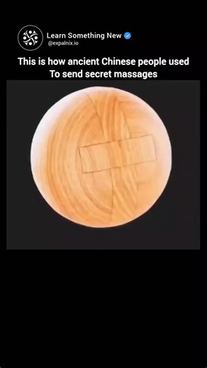 Learn Something New on Instagram: "Ancient Chinese people were known to use creative methods to send secret messages, especially during wars and political missions. One such method involved small wooden cylinders or rings joined in a circular form, which could be rotated and opened only with the correct combination. Inside, a hidden message was kept safely. This device worked much like an ancient cipher lock, making it difficult for enemies to decode or even find the message. Though some version