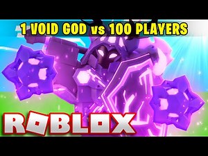 1 VOID GOD vs 100 PLAYERS... (Roblox Bedwars)
