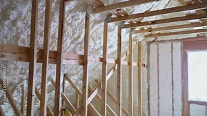 installation of heating system on the roof of the pipe system of heating close up