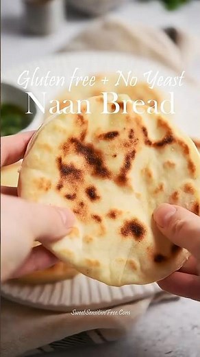 No Yeast Naan Bread (Gluten free + Vegan)