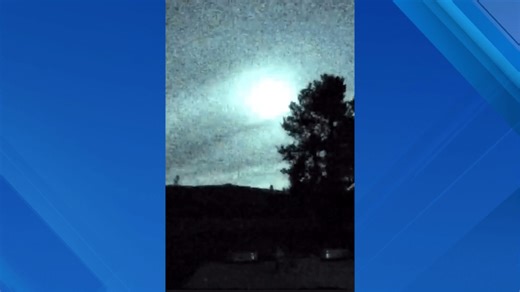 Massive meteor lighting up the night sky caught on home security camera