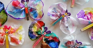 Coffee Filter Tie Dye Butterfly Craft