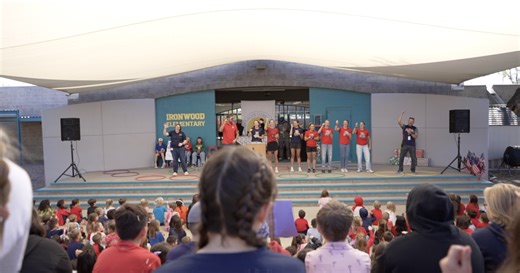 Arizona Triathlon team celebrated by Ironwood Elementary students