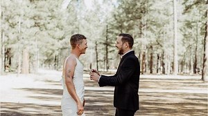 Tempe bride pranks her husband during their 'first look'