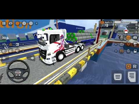 WADAW PERMAINAN TRUCK TRAILER ANGKUT MUATAN PANJANG TURUN KAPAL FERRY - GAME BUS SIMULATOR INDONESIA