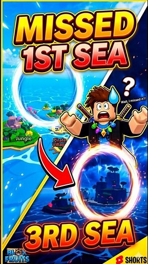​😳 I Beat Blox Fruits So Fast I FORGOT The 1st Sea! #shorts#bloxfurit #roblox