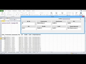 6_Datenbankprogramm in Excel VBA selber erstellen. Zeileninhalt in Textfelder übertragen