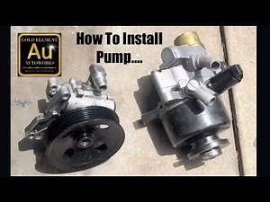 How To Replace & Install Standard ML55 Power Steering Pump Into SL500 SL55 SL R230 Mercedes #abc