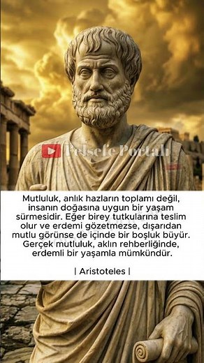 Mutluluğun Gerçek Anlamı Aristoteles'ten #felsefe #motivasyon