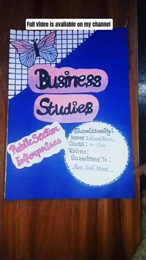 Business studies project file class 11th #class11th #project #viral #trending