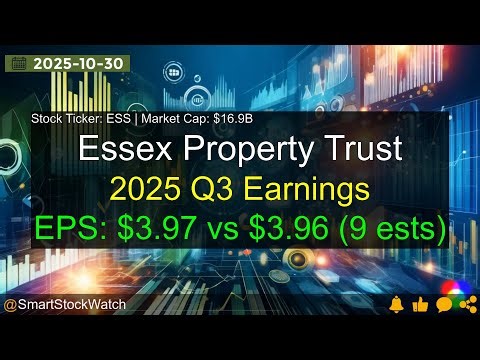 Essex Property Trust (ESS|$16.9B) - 2025 Q3 Earnings Analysis